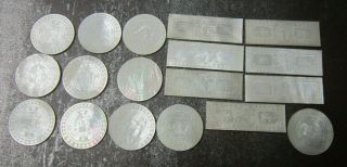 18 Antique Mother Of Pearl Chinese Gaming Counters Chips Armorial John Campbell 2
