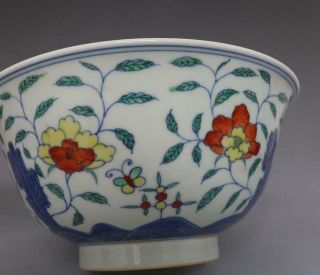 OLD RARE CHINESE BLUE AND WHITE PORCELAIN BOWL WITH CHENGHUA MARK (E130) 6