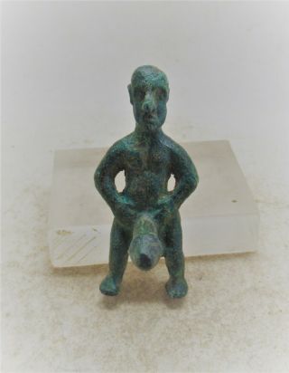 Circa 100 - 300ad Ancient Roman Bronze Statuette Of Priapus Fertility Statue