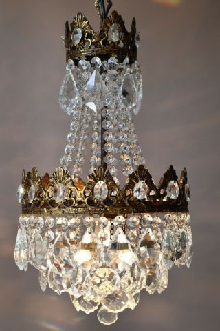 Antique Vintage Crystal Chandelier,  Ceiling lamp,  Lighting for Home Living,  Decor 12