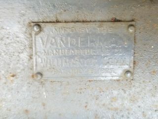 Vintage 1897 Vanderman Railroad Strongbox Wood Chest Trunk 4