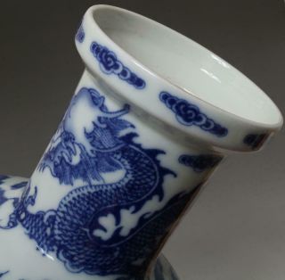 RARE CHINESE OLD BLUE AND WHITE PORCELAIN VASE WITH KANGXI MARKED 44CM (670) 2