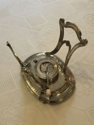 Gorham Sterling Teapot&Stand 1919 61 oz Hand Decorated 6