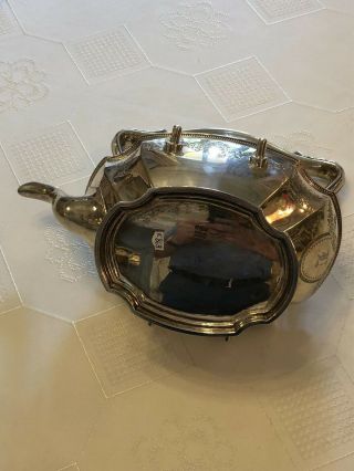 Gorham Sterling Teapot&Stand 1919 61 oz Hand Decorated 9