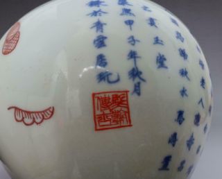 RARE OLD CHINESE BLUE AND WHITE PORCELAIN VASE WITH KANGXI MARKED (E131) 12