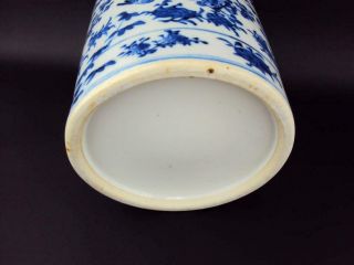 Impressive LARGE Chinese Antiques Porcelain Oriental Blue White Pot Vase 10