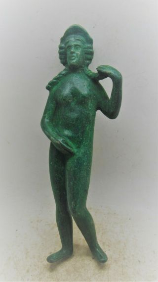 Ancient Roman Bronze Statuette Of Diana Item