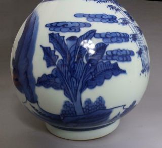 VERY RARE CHINESE BLUE AND WHITE PORCELAIN VASE WITH KANGXI MARKED 30CM (E42) 11