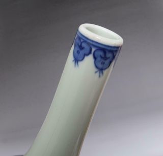 VERY RARE CHINESE BLUE AND WHITE PORCELAIN VASE WITH KANGXI MARKED 30CM (E42) 6