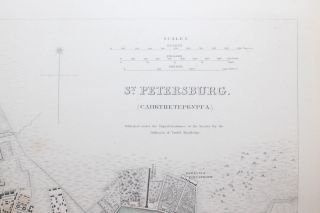 1852 Plan of the City of ST PETERSBURG George COX Antique Great Neva 4