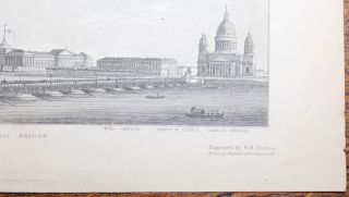 1852 Plan of the City of ST PETERSBURG George COX Antique Great Neva 6