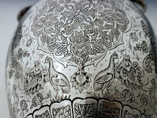 Very Fine Quality Antique Persian Middle Eastern Islamic Solid Silver Vase 507g 5