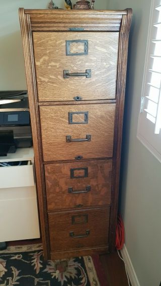 Yawman & Erbe Classic Four Drawer Oak File Cabinet,
