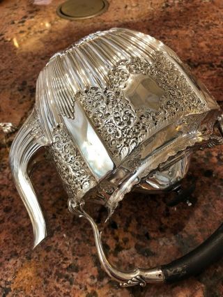 Fine Antique Silver Sterling Tea Kettle With Stand 1897 - 1898 7