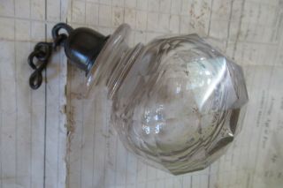 Antique Cut Glass High Level Toilet Cistern Chain Pull Circa 1887 Light Fan