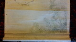 LARGE FINE ANTIQUE CHINESE SCROLL PAINTING - FISH & FLOWERS 6