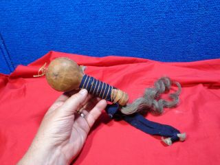 OLD NATIVE AMERICAN INDIAN RATTLE 3