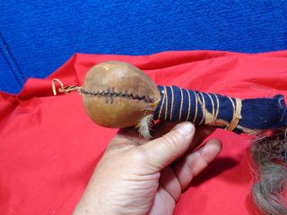 OLD NATIVE AMERICAN INDIAN RATTLE 4