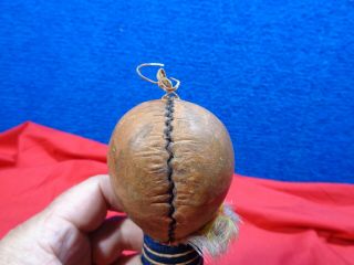 OLD NATIVE AMERICAN INDIAN RATTLE 9