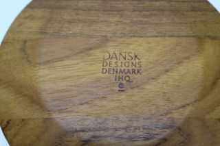 Vintage Dansk Staved Teak Wood Salad Serving Bowl Set Danish Mid Century Modern 11