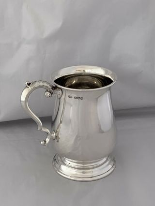 Large Solid Silver Pint Tankard Beer Mug 1945 Sheffield Sterling Silver