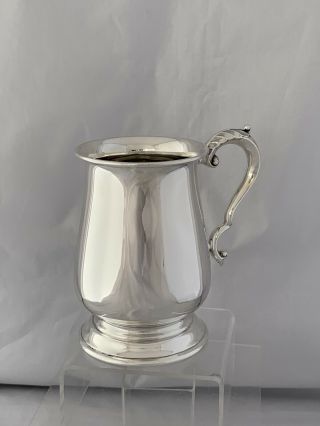 Large Solid Silver PINT Tankard Beer Mug 1945 Sheffield Sterling Silver 6