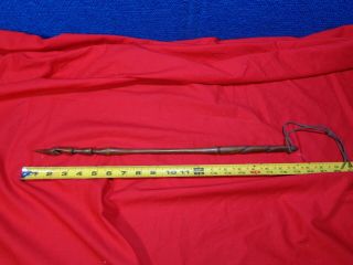 Native American Indian Carved Wood Barbed Fishing Spear 1