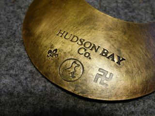 Fur Trade Era Trade Gorget Hudson ' s Bay Company HB Small Size Maybe Bag Tag? 3