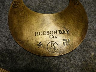 Fur Trade Era Trade Gorget Hudson ' s Bay Company HB Small Size Maybe Bag Tag? 9