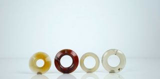 Four Agate Rings