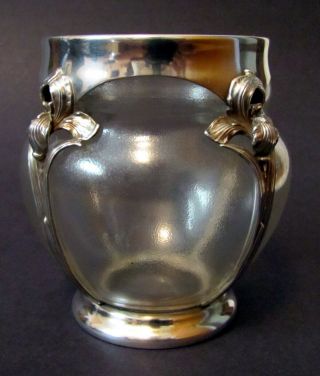 Theodore B.  Starr Sterling Silver Wrapped Art Nouveau Glass Vase York c1880 5