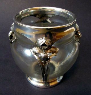 Theodore B.  Starr Sterling Silver Wrapped Art Nouveau Glass Vase York c1880 6