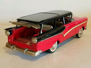 vintage tin friction Bandai Ford Fairlane station wagon car toy 6