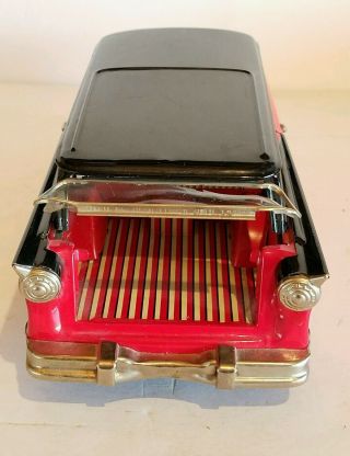 vintage tin friction Bandai Ford Fairlane station wagon car toy 7