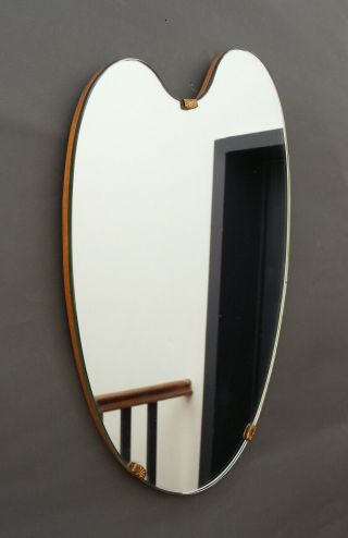 Vintage Freeform Wall Mirror Asymetric Rockabilly Mid Century 1950s Loewy Era