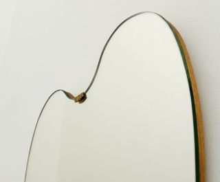 Vintage Freeform Wall Mirror asymetric rockabilly Mid Century 1950s Loewy era 5