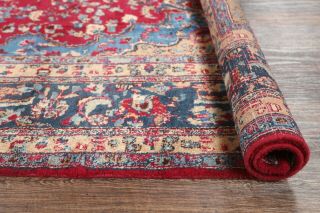 Vibrant Color Busy Pattern Floral Kashmar Persian Floral Red Area Rug Wool 10x13 10