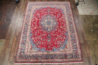 Vibrant Color Busy Pattern Floral Kashmar Persian Floral Red Area Rug Wool 10x13 2
