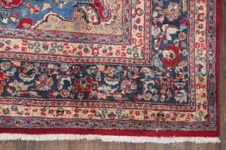 Vibrant Color Busy Pattern Floral Kashmar Persian Floral Red Area Rug Wool 10x13 5