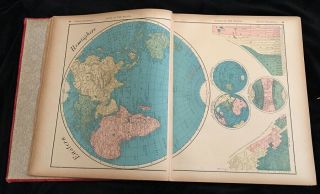 1897 Rand McNally UNIVERSAL ATLAS Of The World INDEXED Large FOLIO SIZE MAPS 4