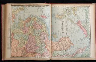 1897 Rand McNally UNIVERSAL ATLAS Of The World INDEXED Large FOLIO SIZE MAPS 6