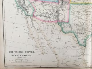 1859 UNITED STATES HAND COLOURED ANTIQUE MAP BY W.  G.  BLACKIE 3