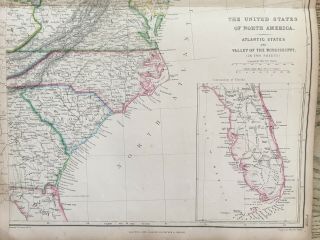 1859 UNITED STATES HAND COLOURED ANTIQUE MAP BY W.  G.  BLACKIE 8