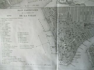 Antique city plan and map of York,  USA,  1830s 2