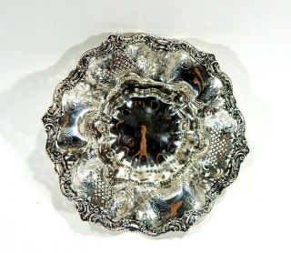 Very Large Antique Redlich & Co.  N.  Y.  Sterling Reticulated Pierced Fruit Bowl 3