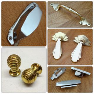 BRASS COAT HOOKS ART DECO DOOR HANDLES KNOBS HOOK HANGERS 7