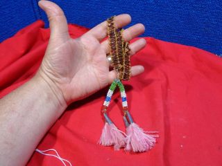 Native American Beaded Wishbone Pendant Necklace