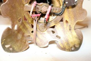 antique ornate Bradley Hubbard B&H copper cast iron electric table oil lamp 11