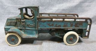 Antique Arcade 10 1/2 " Cast Iron Ice Truck C.  1930 - 1935