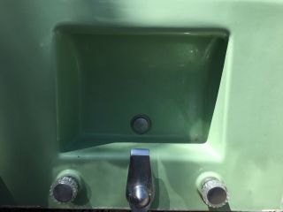 Vintage Jade Crane Drexel Lavatory Sink Mid - Century